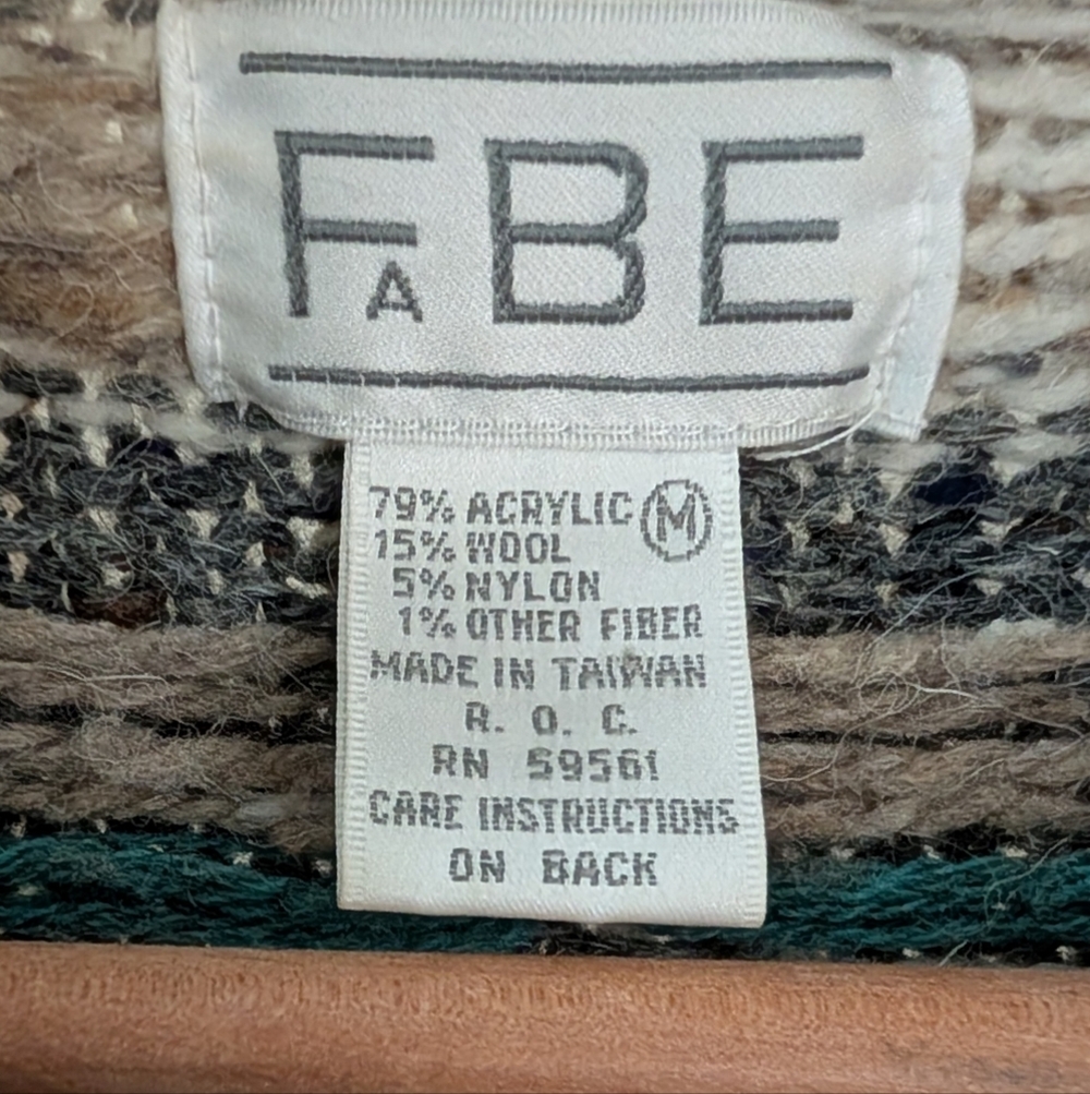 Vintage Chunky Geometric Aztec Patterned Crewneck… - image 5